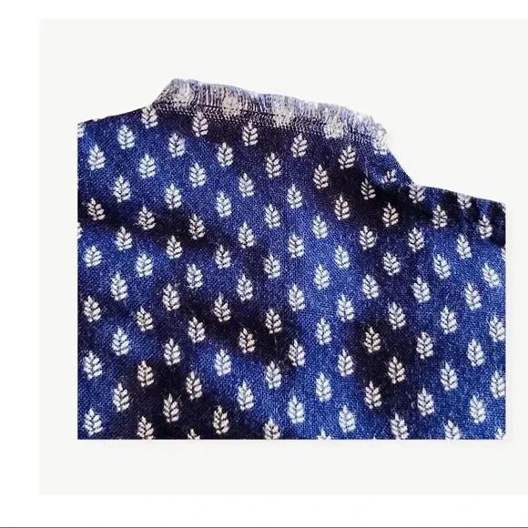 H&M Navy & White Print Sleeveless Ruffled Waist Hi-Lo Throw On Dress SZ 8 - Picture 5 of 7